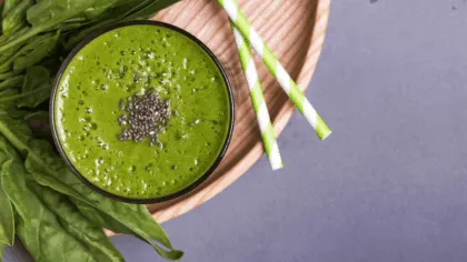 Batido de espinaca y chia
