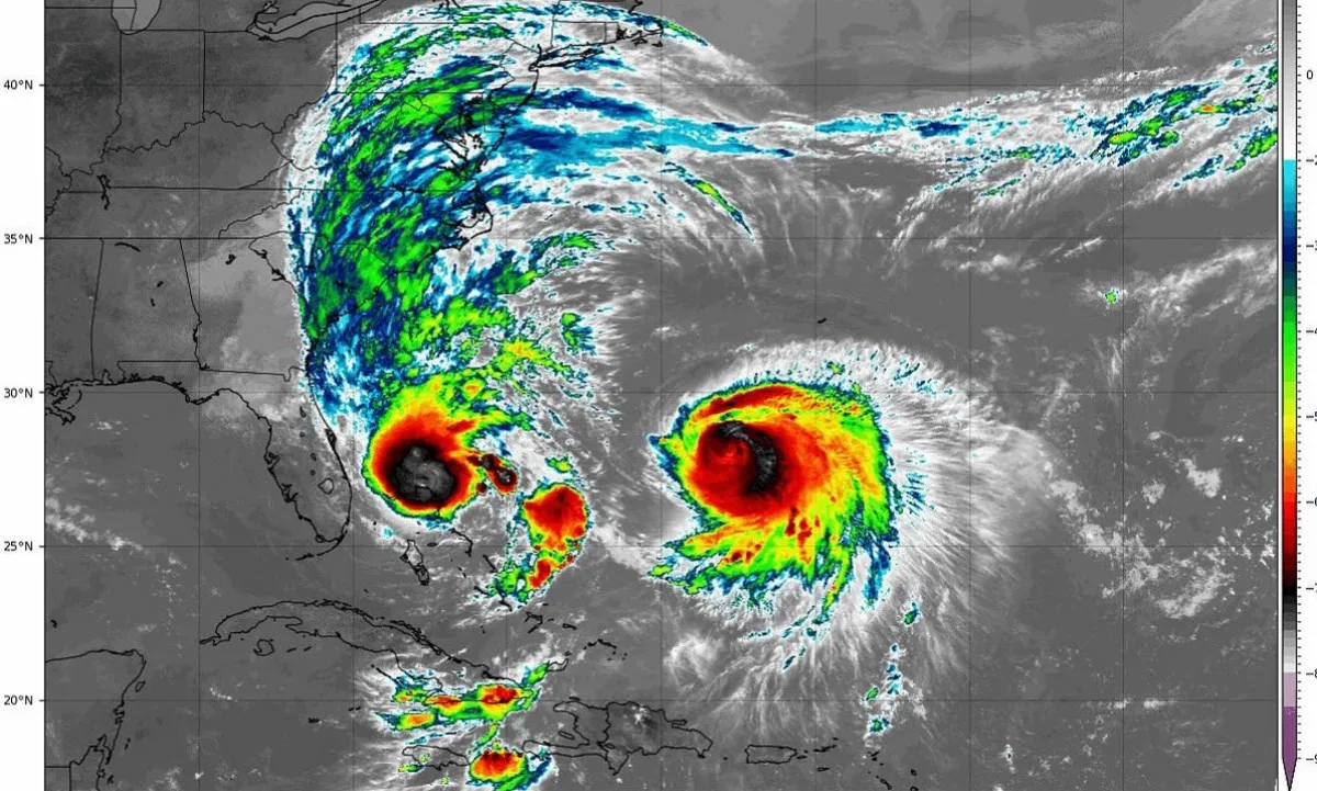Confirman Efecto Fujiwara en el Atlántico: Fusión de Imelda y Humberto