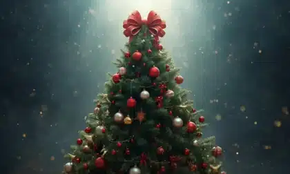 moño gigante árbol de Navidad